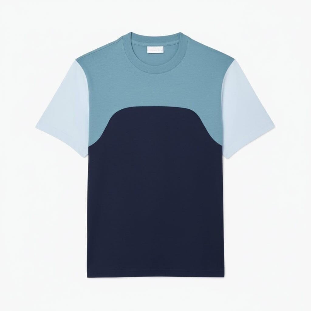 Cotton-Jersey T-SHIRT with Colour-Block Design