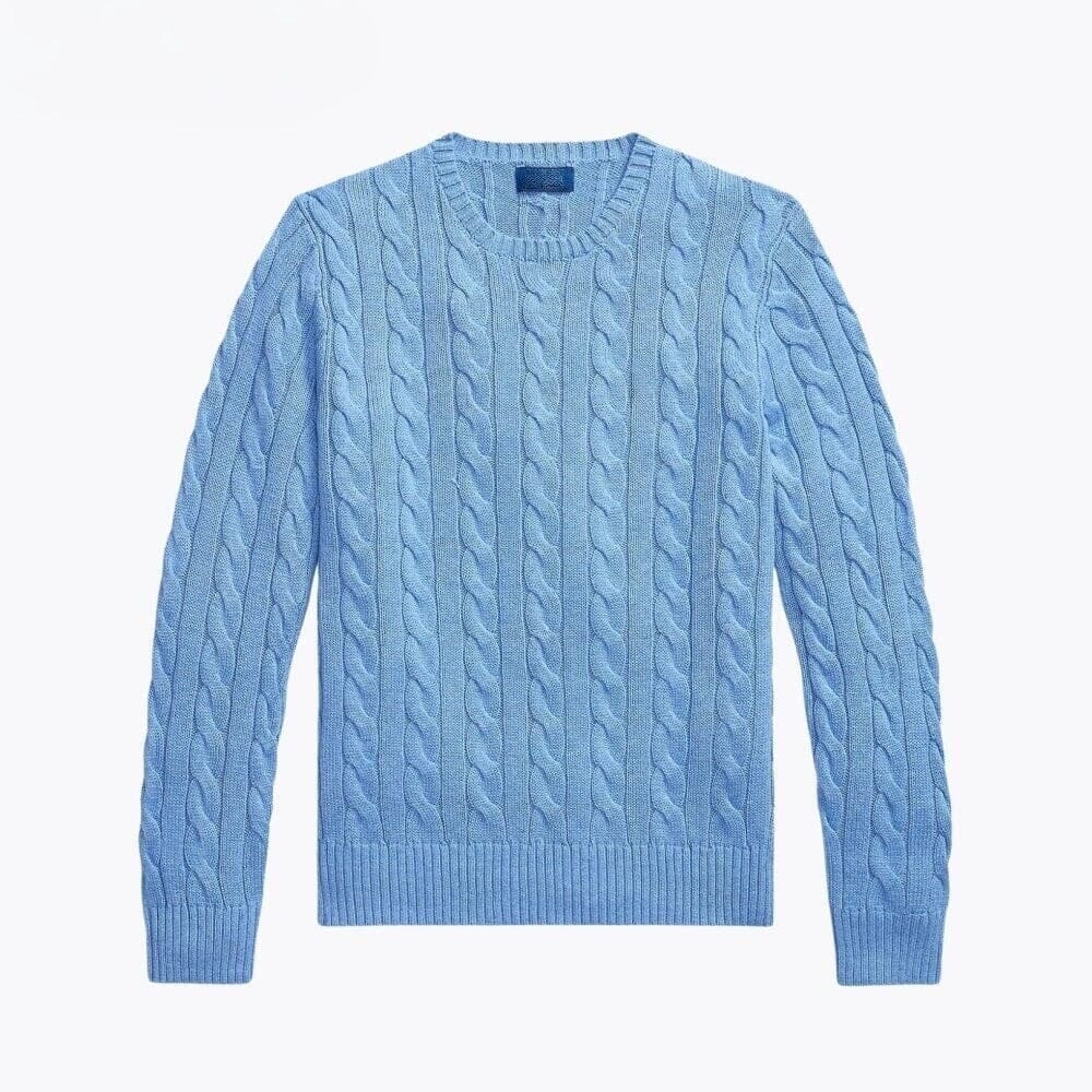 Cotton-Sweater with Cable Knit
