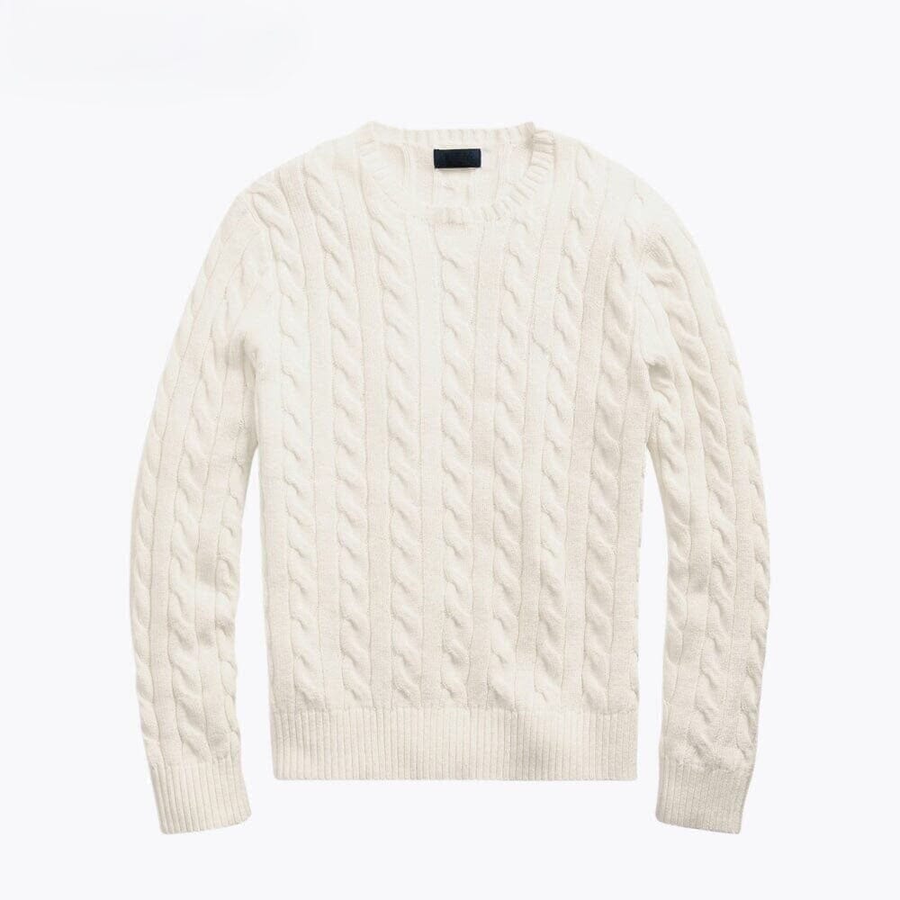 Cotton-Sweater with Cable Knit