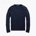 Cotton-Sweater with Cable Knit