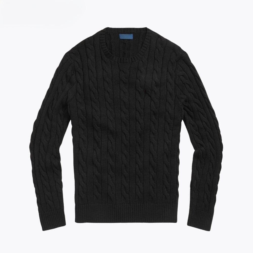 Cotton-Sweater with Cable Knit