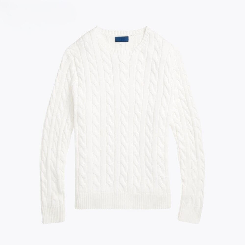 Cotton-Sweater with Cable Knit