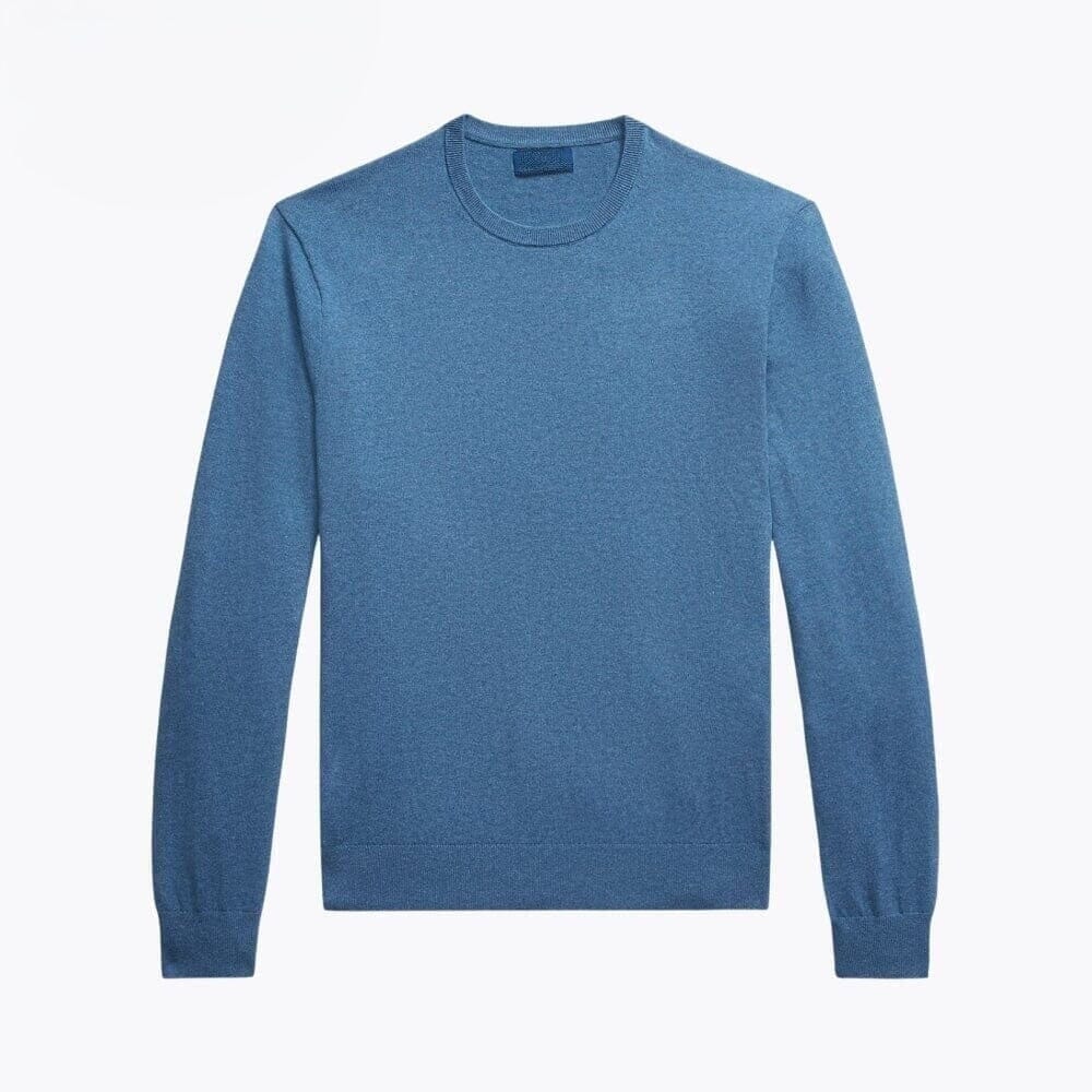 Cotton-Cashmere Crew Neck Sweater