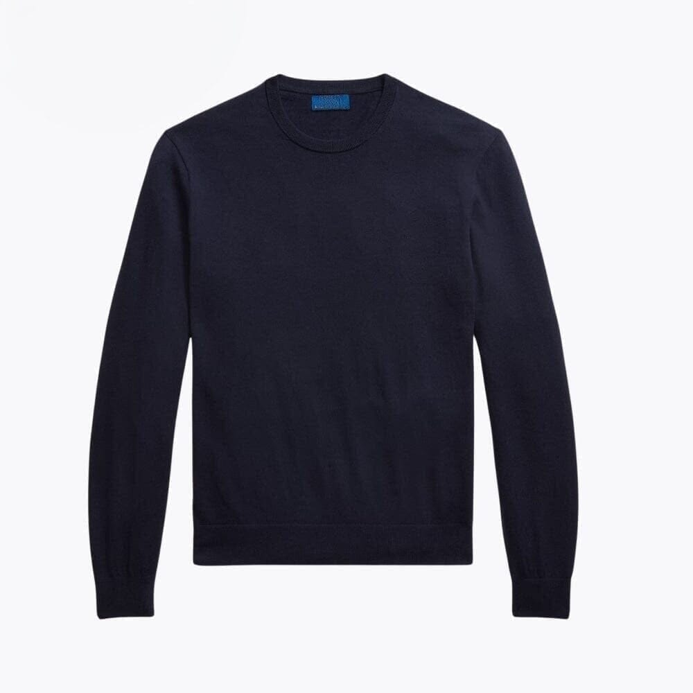 Cotton-Cashmere Crew Neck Sweater
