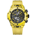 Black Yellow Sapphire 42mm Men's Chronograph