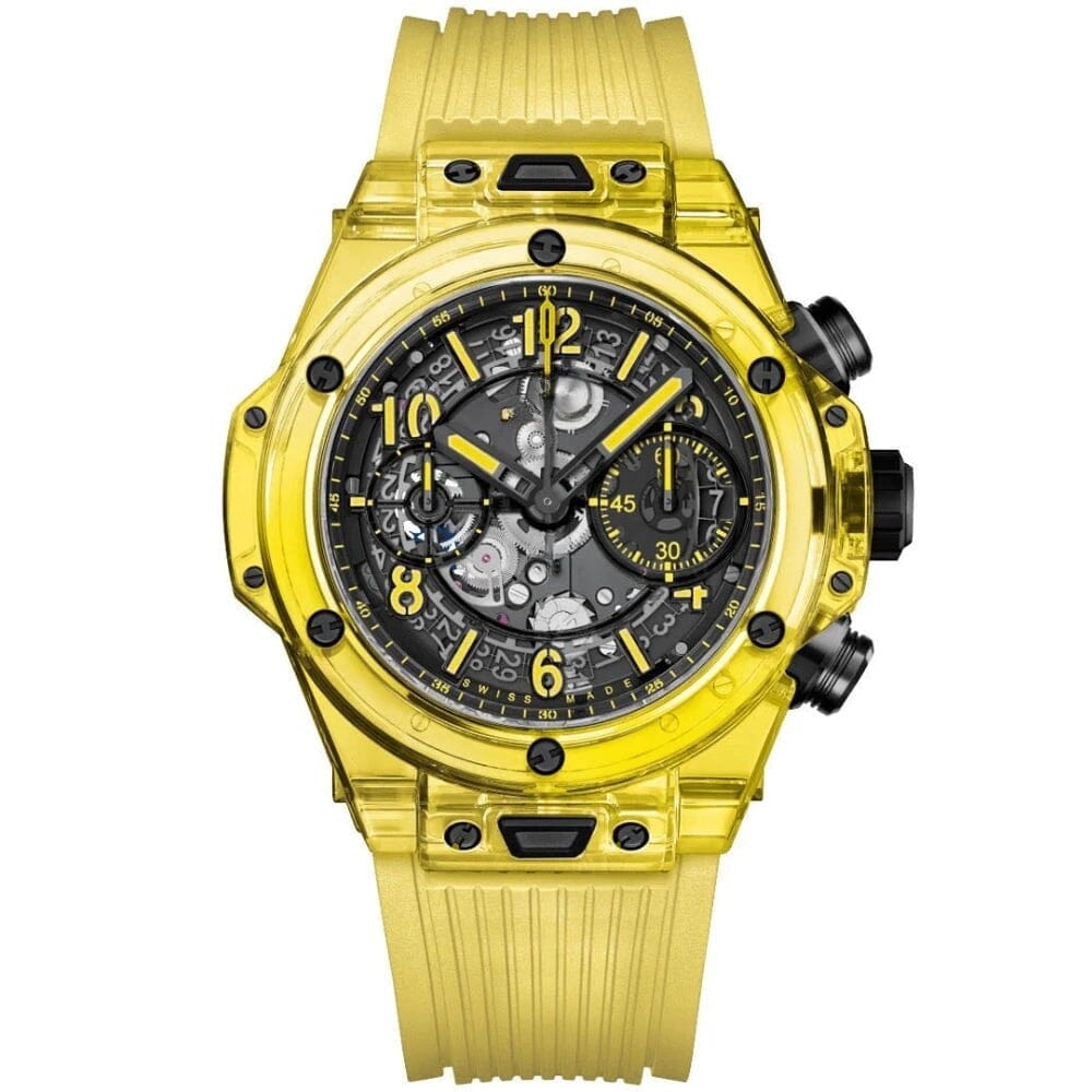 Black Yellow Sapphire 42mm Men's Chronograph