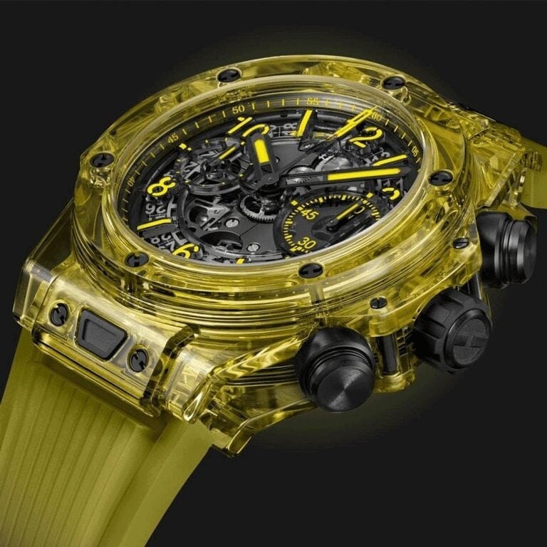 Black Yellow Sapphire 42mm Men's Chronograph