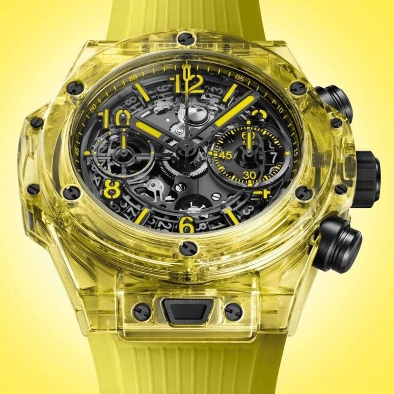 Black Yellow Sapphire 42mm Men's Chronograph