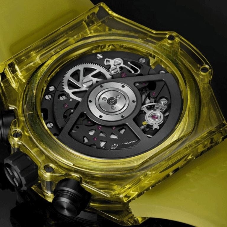 Black Yellow Sapphire 42mm Men's Chronograph