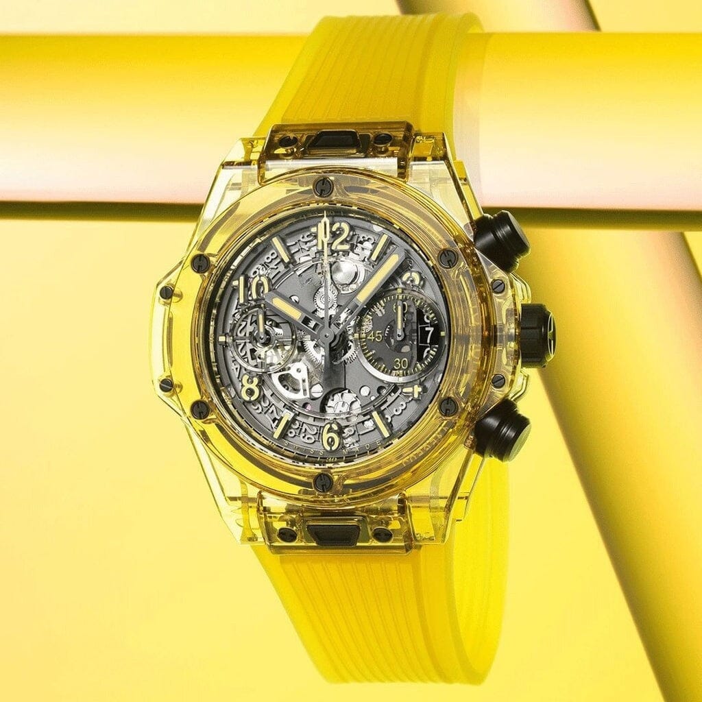 Black Yellow Sapphire 42mm Men's Chronograph