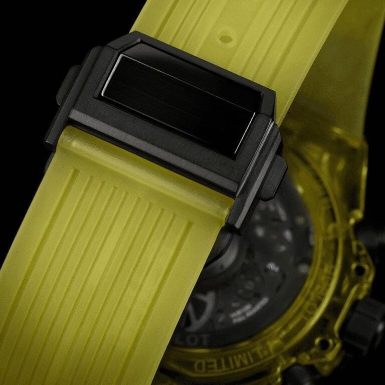Black Yellow Sapphire 42mm Men's Chronograph
