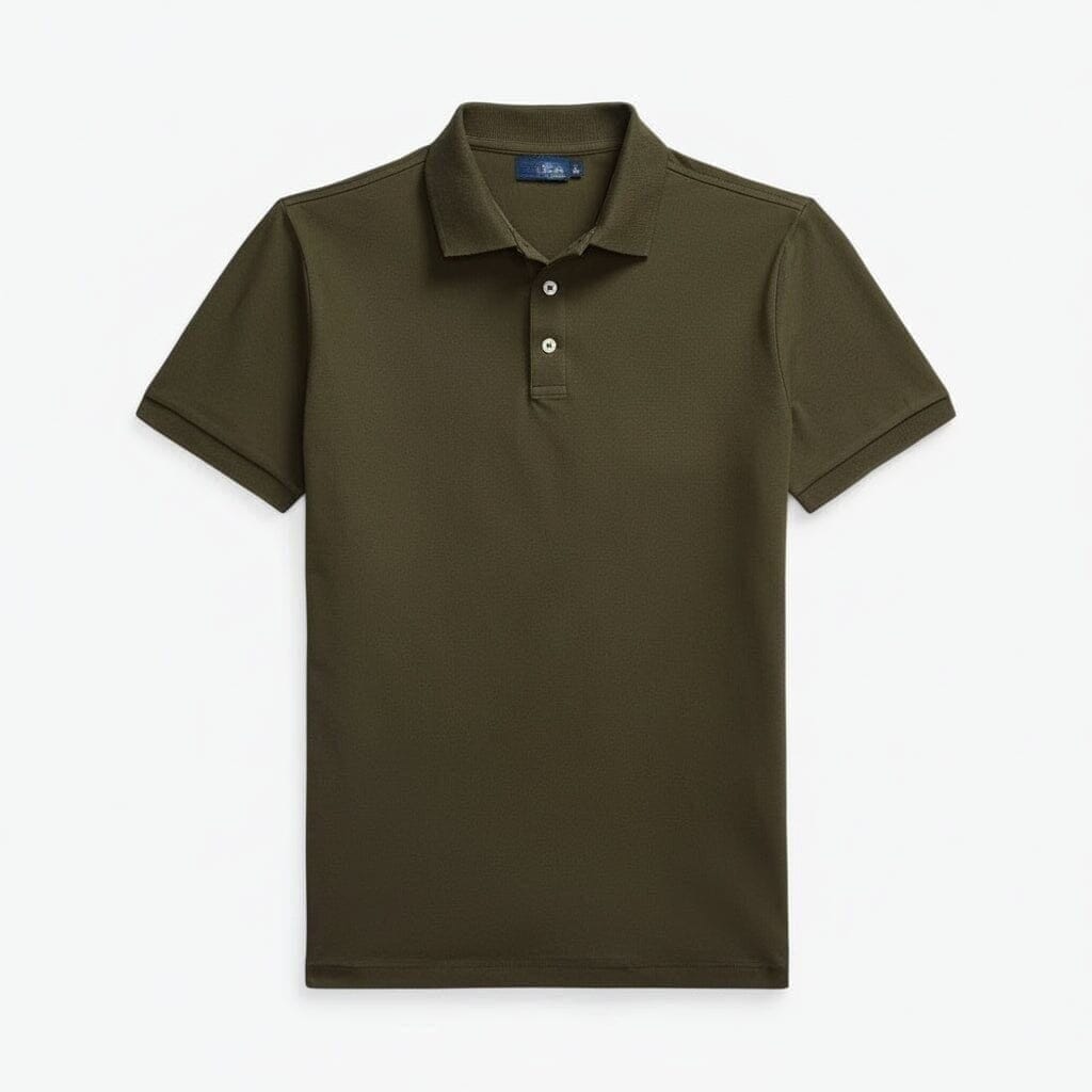 Custom Slim Fit Stretch Mesh Polo-Shirt