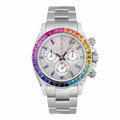Daytona 18kt White Gold with Diamond-Setting Custom Rainbow 116509