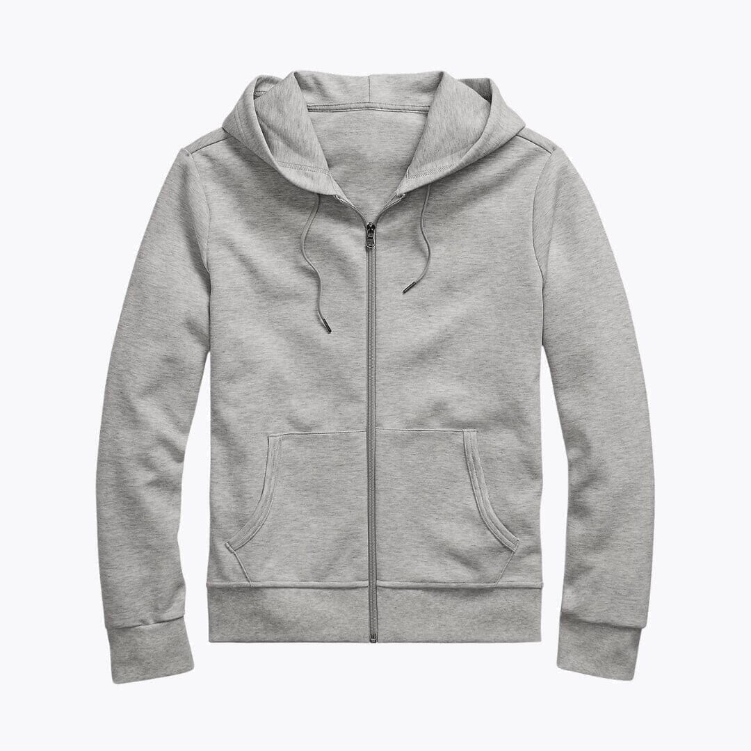 Double Knit Hooded Jacket with Zipper