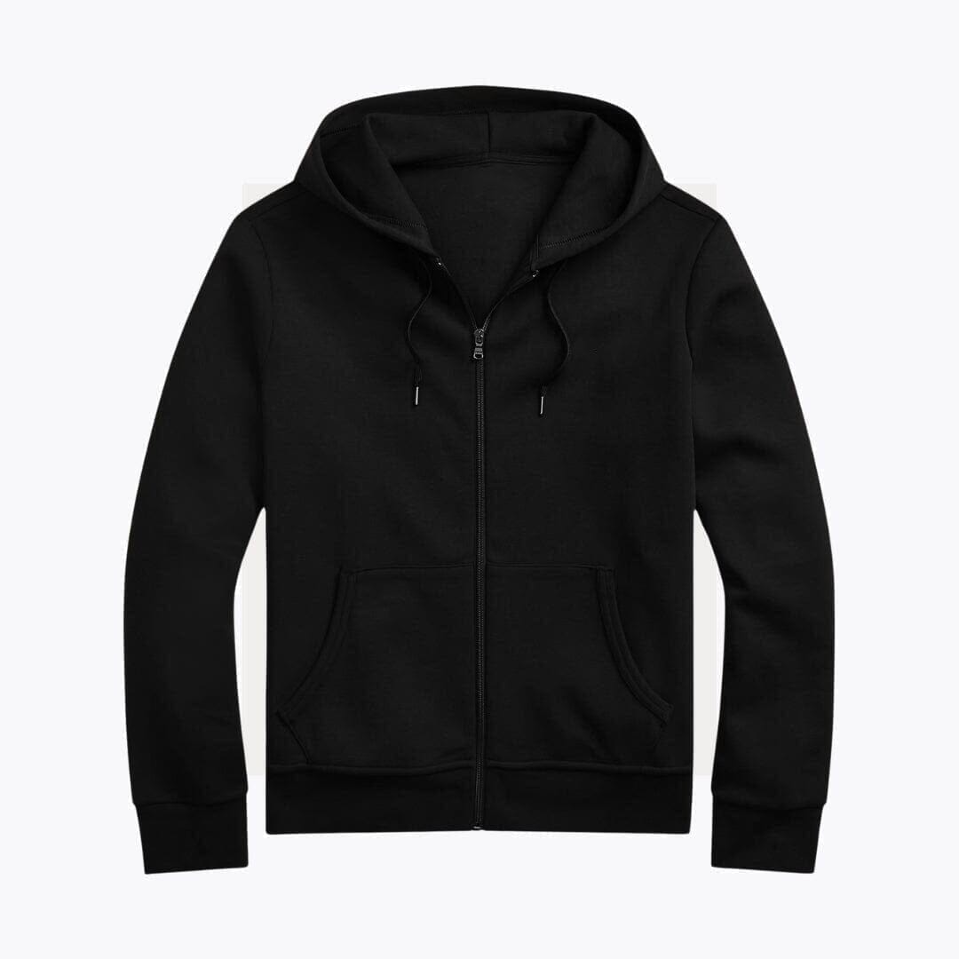 Double Knit Hooded Jacket with Zipper