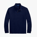 Estate-Rib Sweater with Quarter-Zipper