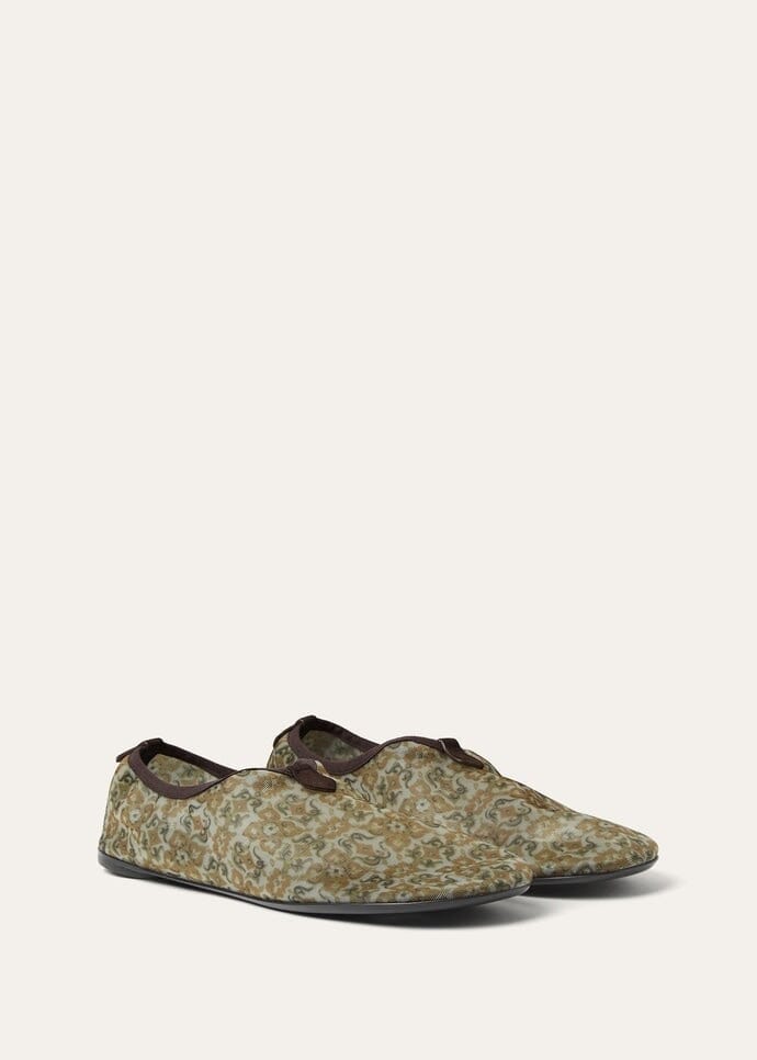 Flacher Slipper Floaty Women's - Light Olive/burnt Orange