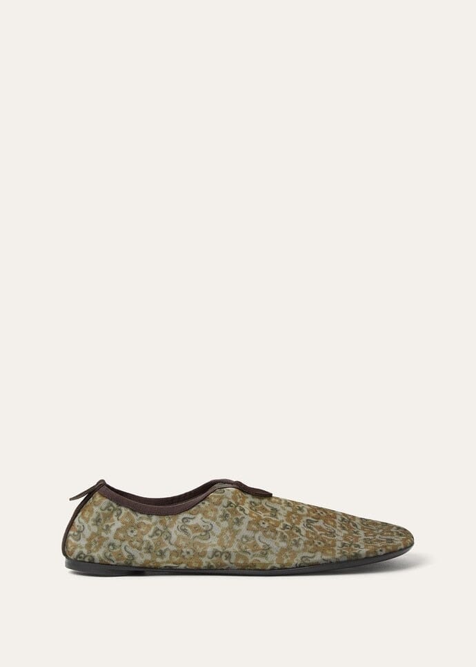 Flacher Slipper Floaty Women's - Light Olive/burnt Orange