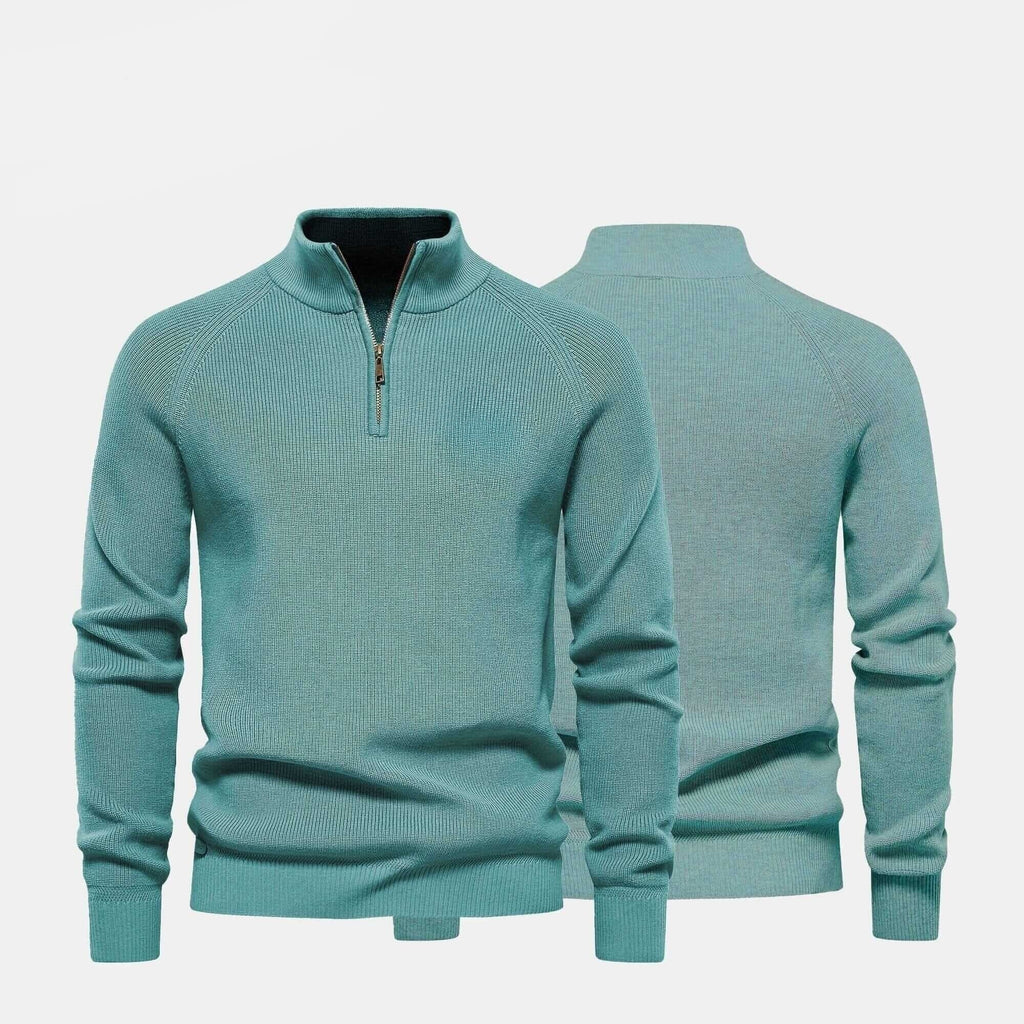 Gerippter Zip-Sweater Premium