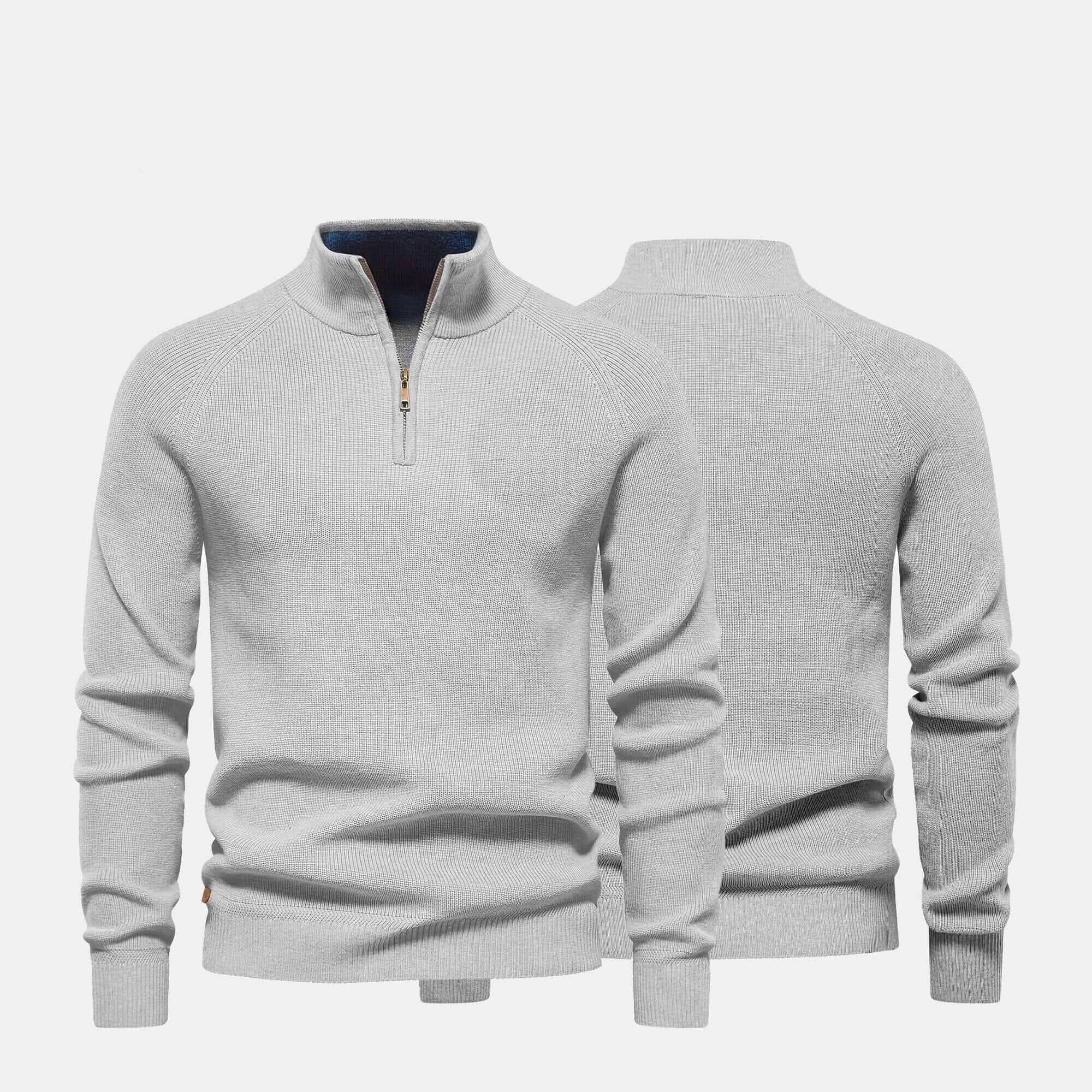 Gerippter Zip-Sweater Premium