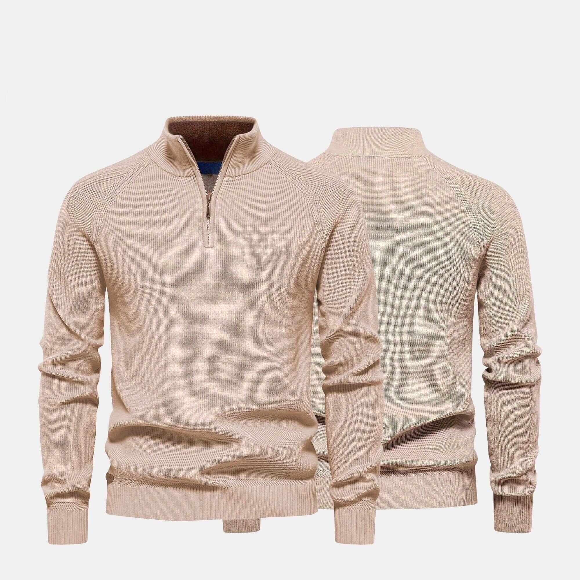 Gerippter Zip-Sweater Premium