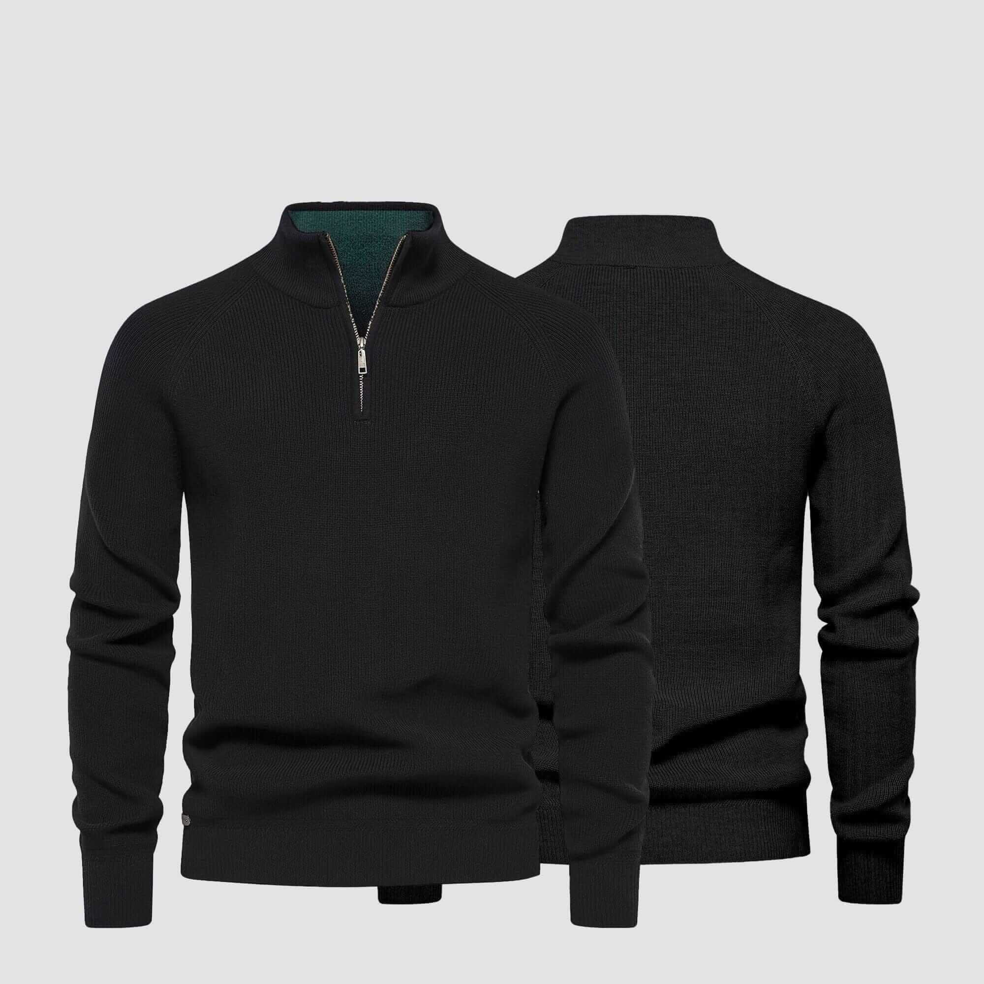 Gerippter Zip-Sweater Premium