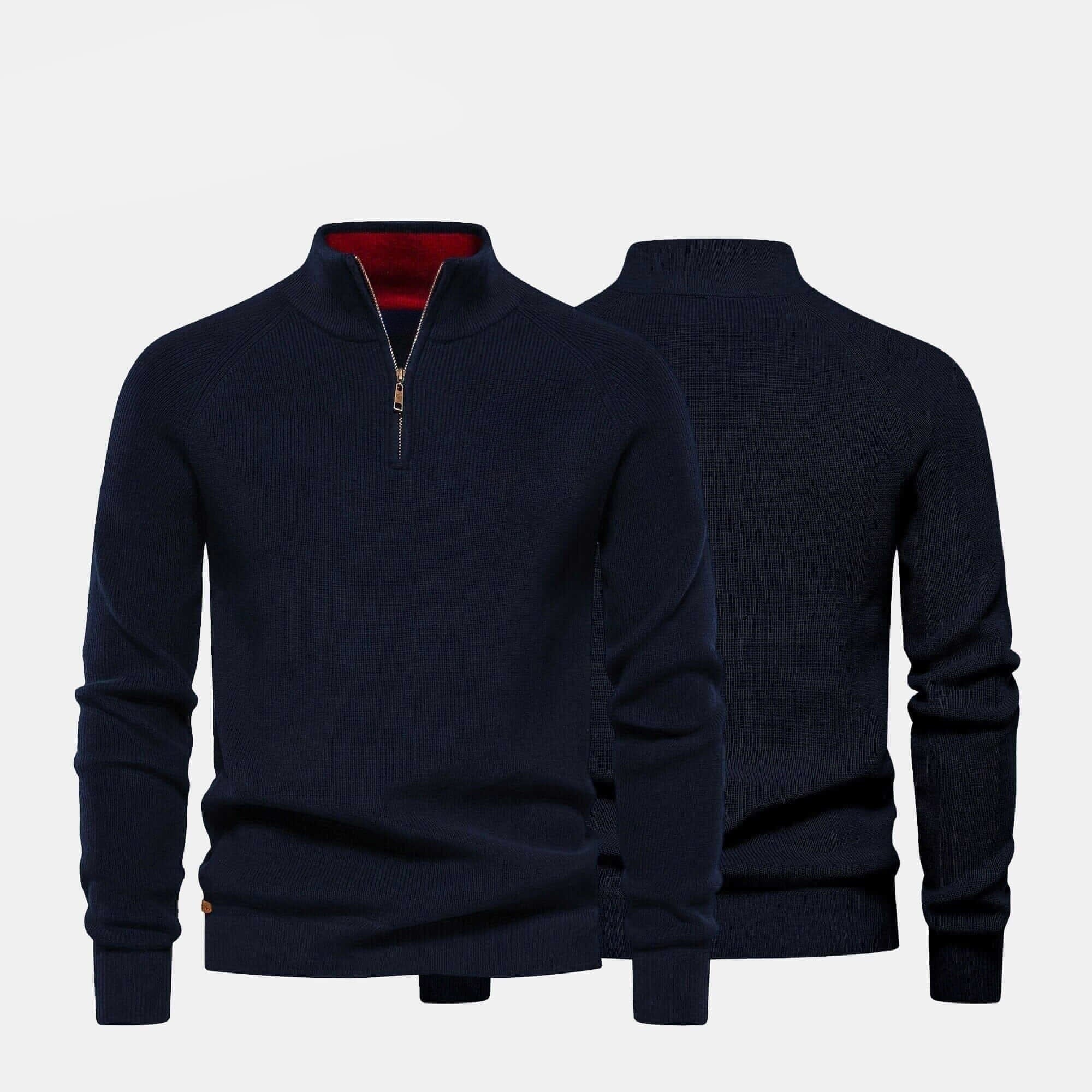 Gerippter Zip-Sweater Premium