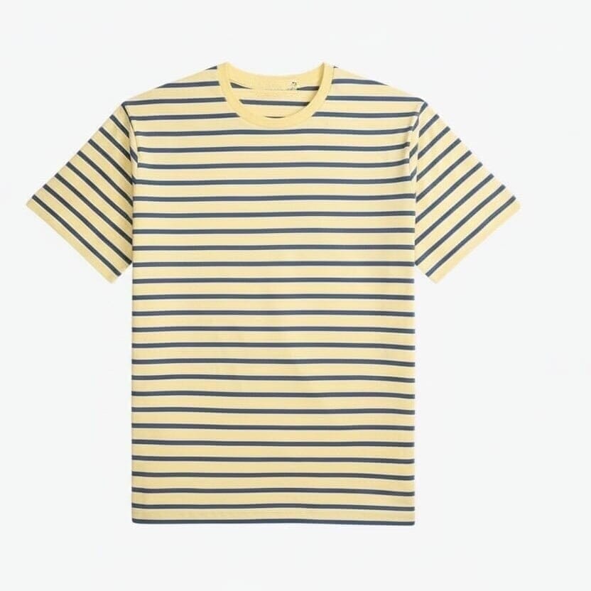 Striped Jersey Crew Neck T-SHIRT