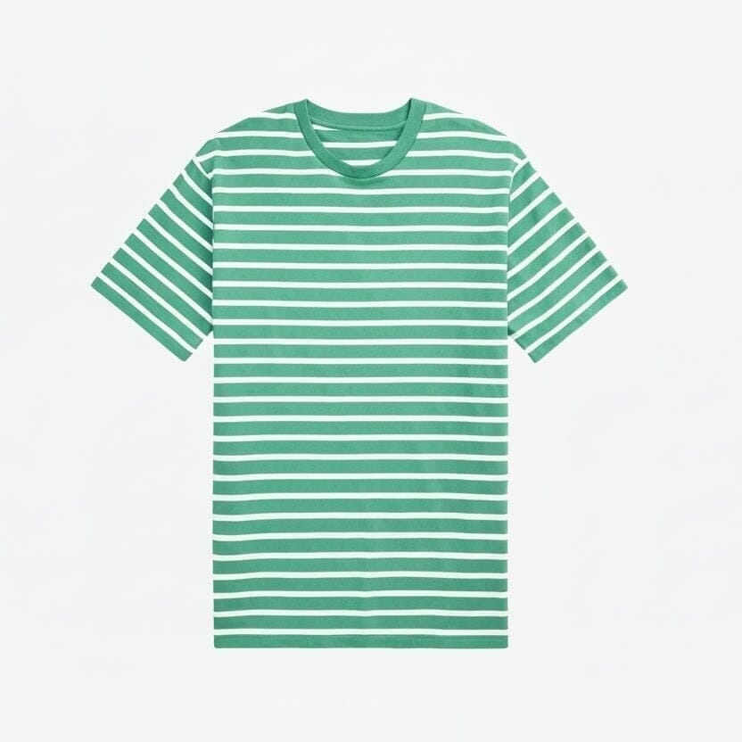 Striped Jersey Crew Neck T-SHIRT