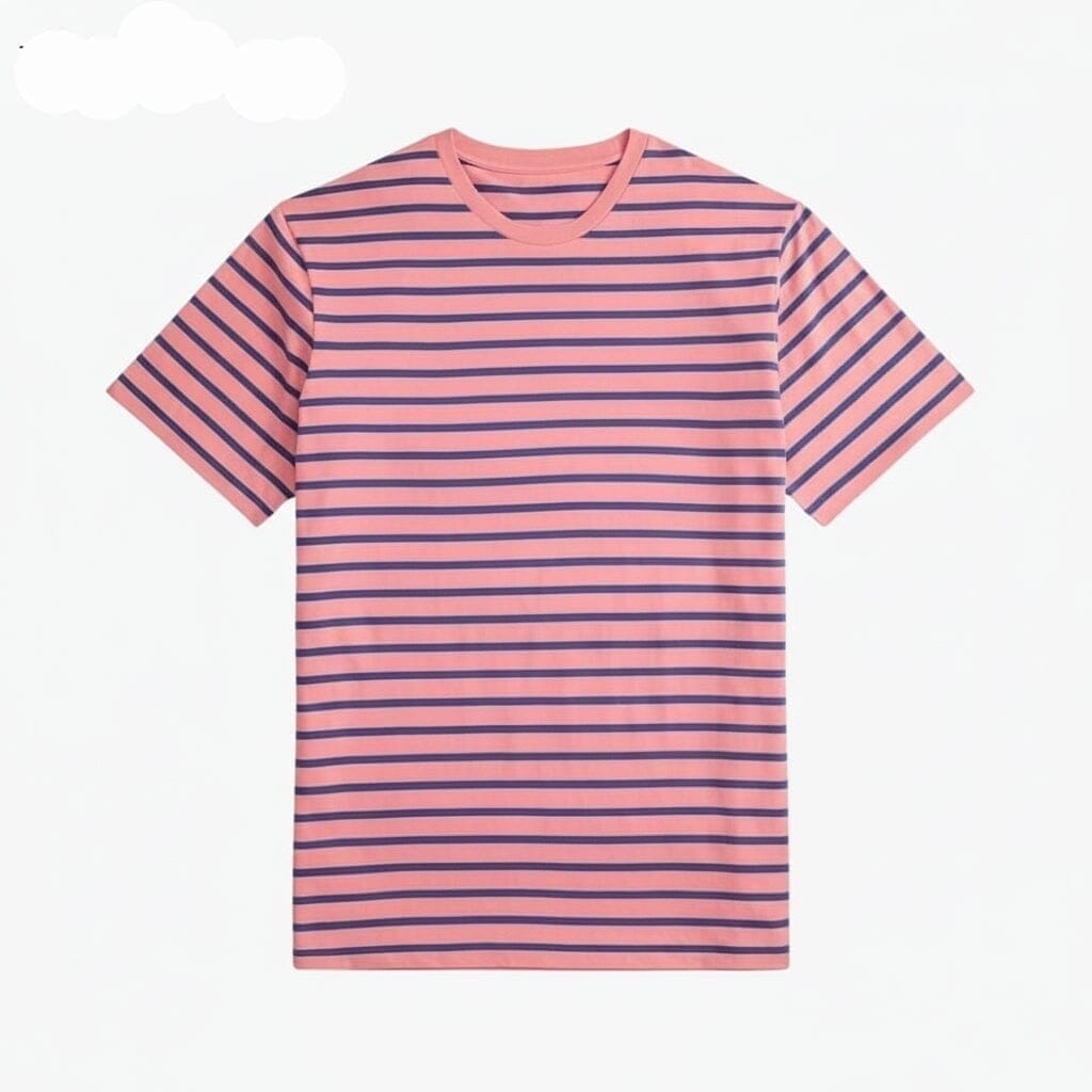 Striped Jersey Crew Neck T-SHIRT