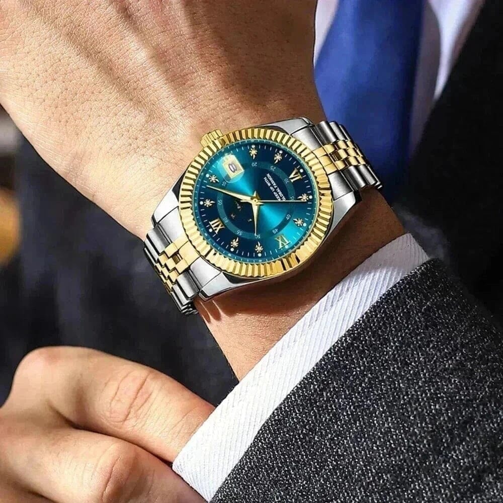 Goldenstar 40mm Men's Watch - Waterproof - Stainless Steel