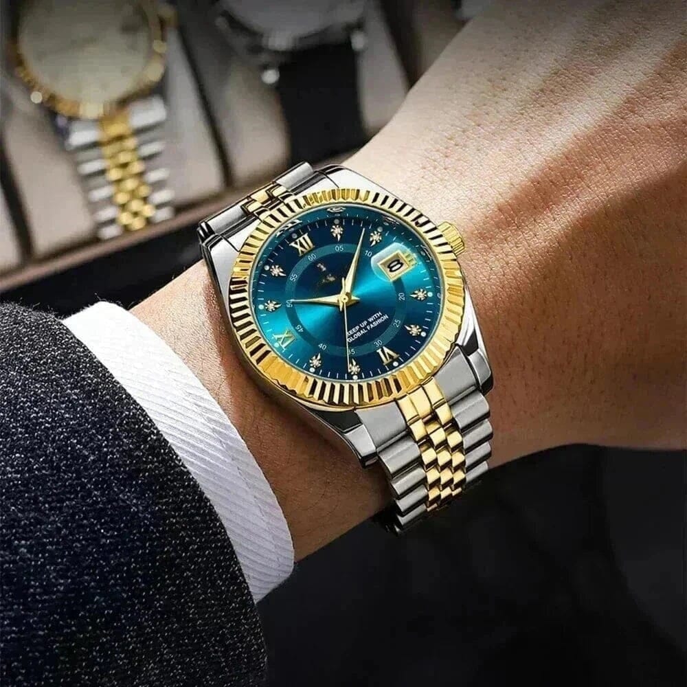 Goldenstar 40mm Men's Watch - Waterproof - Stainless Steel