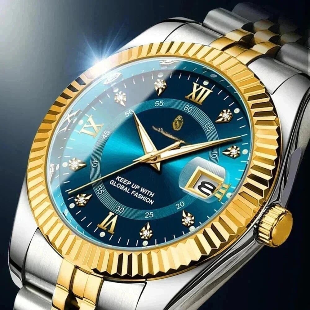 Goldenstar 40mm Men's Watch - Waterproof - Stainless Steel