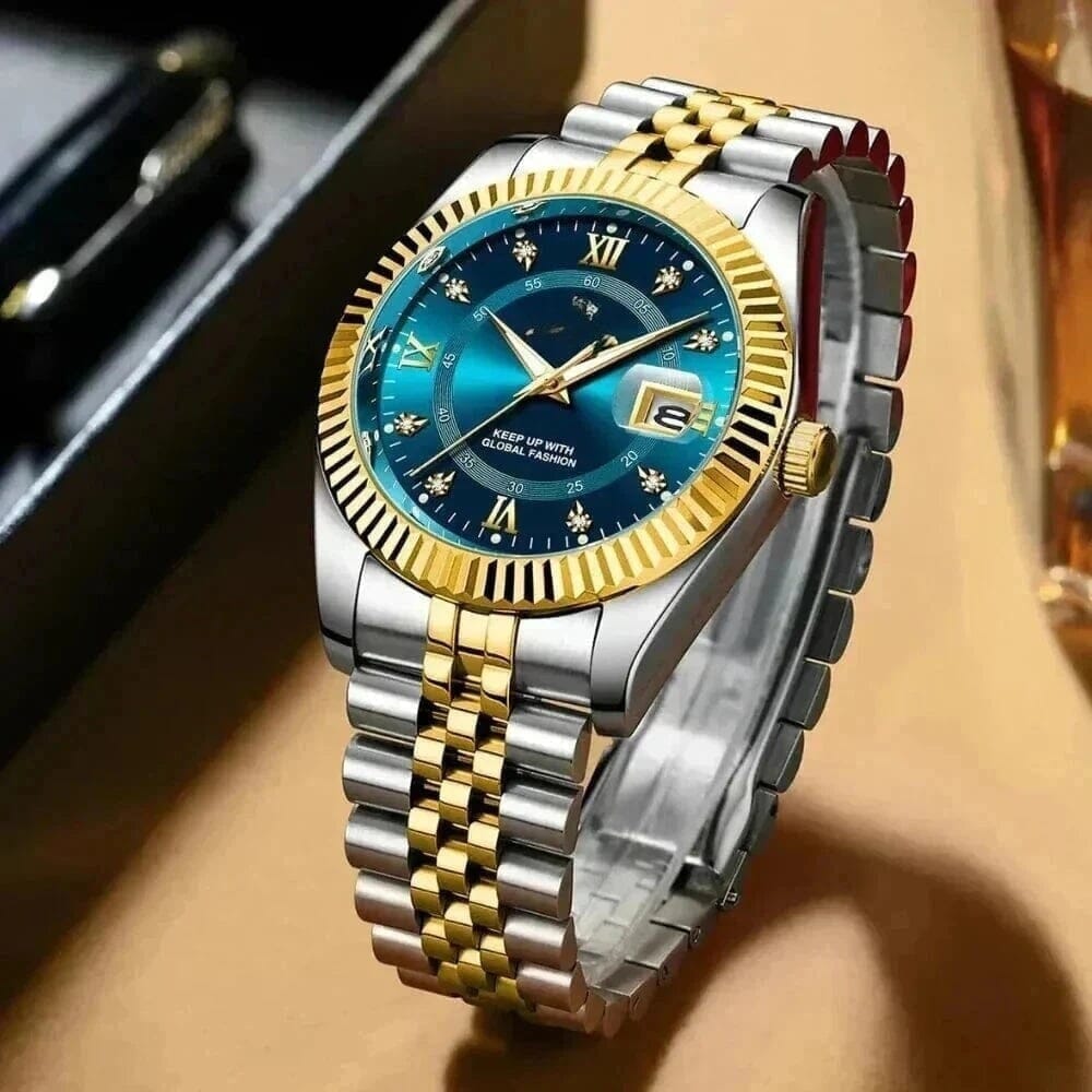 Goldenstar 40mm Men's Watch - Waterproof - Stainless Steel