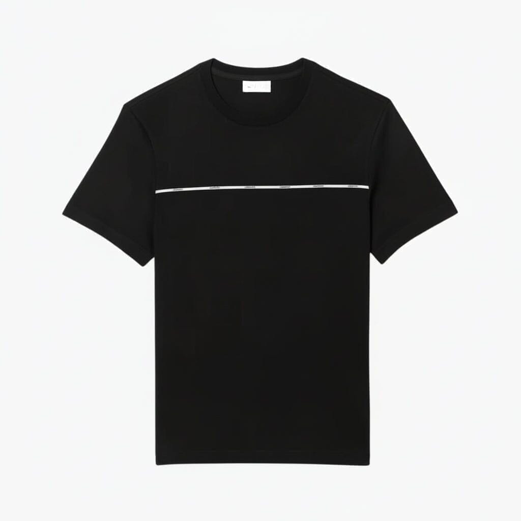 Men's T-SHIRT in Cotton-Jersey with Kontrastbesatz