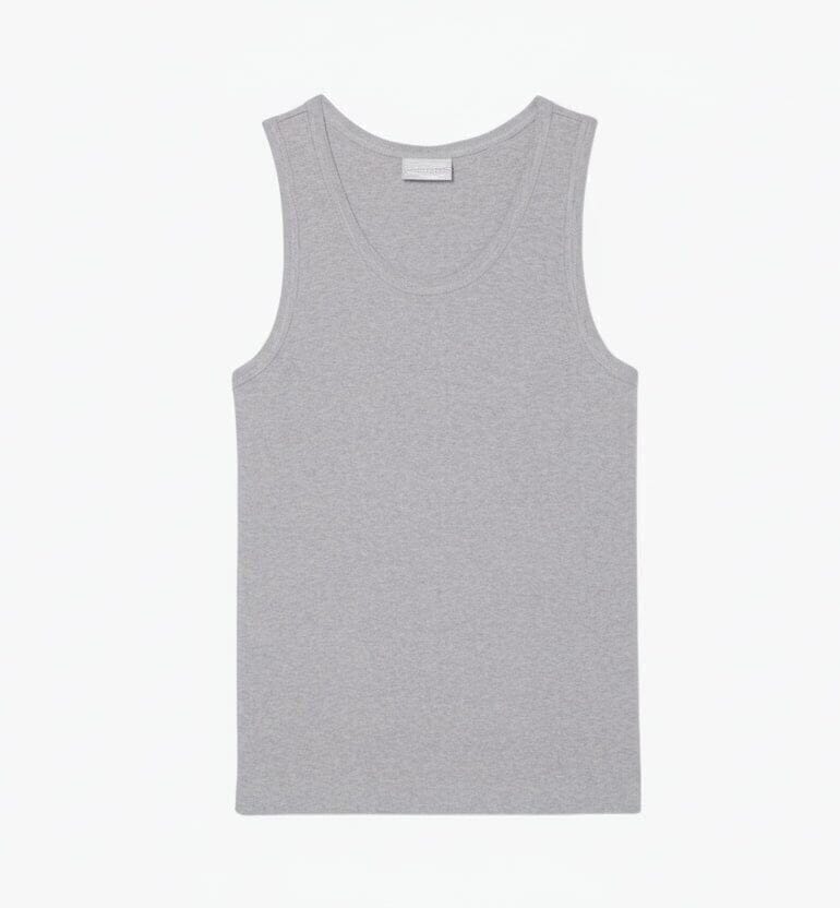 Men's Tank Top Slim Fit in Gerippter Cotton