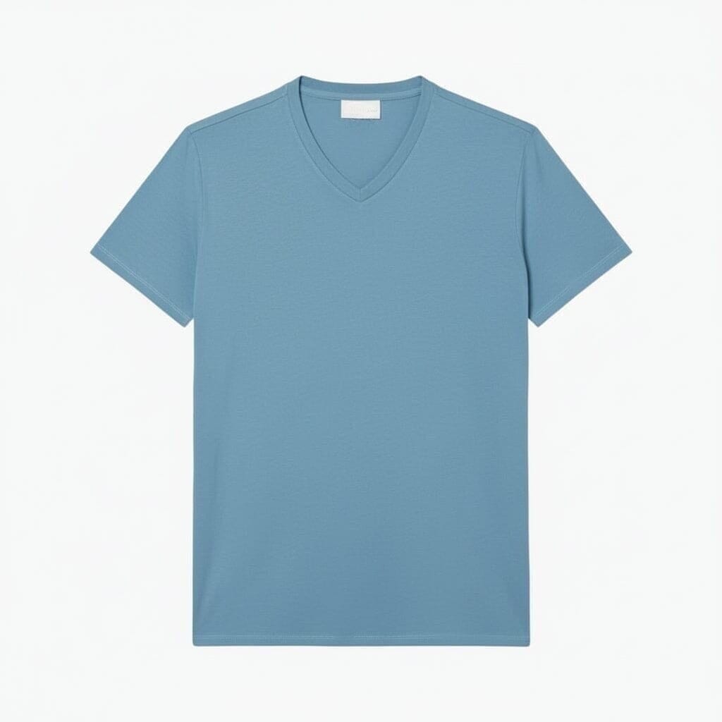 Men's V-Neck T-SHIRT in Lightweight Pima-Cotton