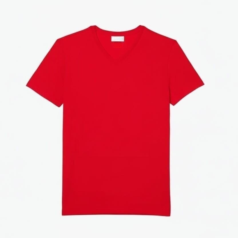 Men's V-Neck T-SHIRT in Lightweight Pima-Cotton