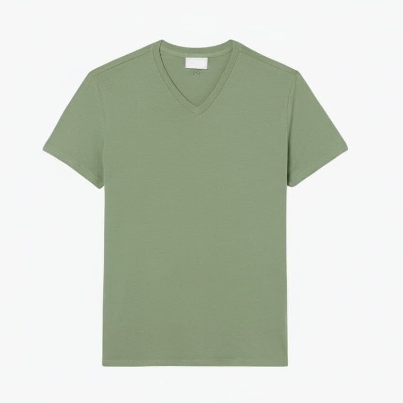 Men's V-Neck T-SHIRT in Lightweight Pima-Cotton