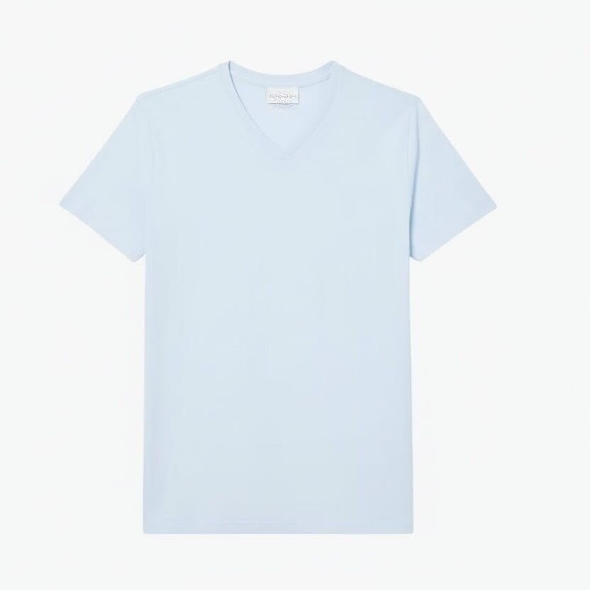 Men's V-Neck T-SHIRT in Lightweight Pima-Cotton