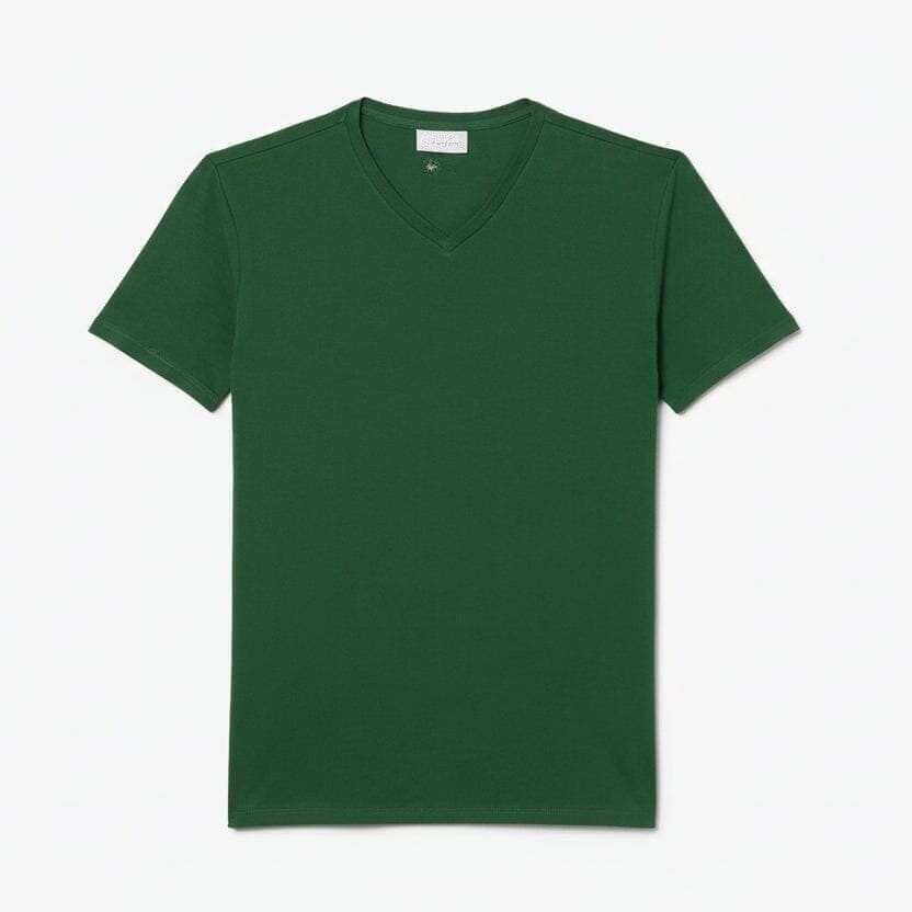 Men's V-Neck T-SHIRT in Lightweight Pima-Cotton
