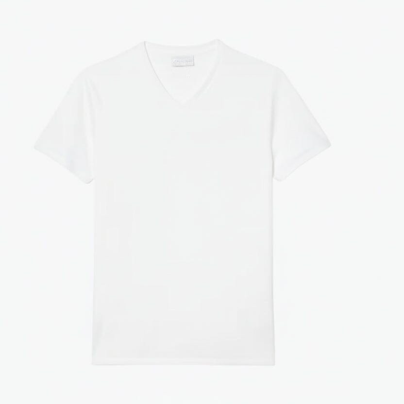 Men's V-Neck T-SHIRT in Lightweight Pima-Cotton