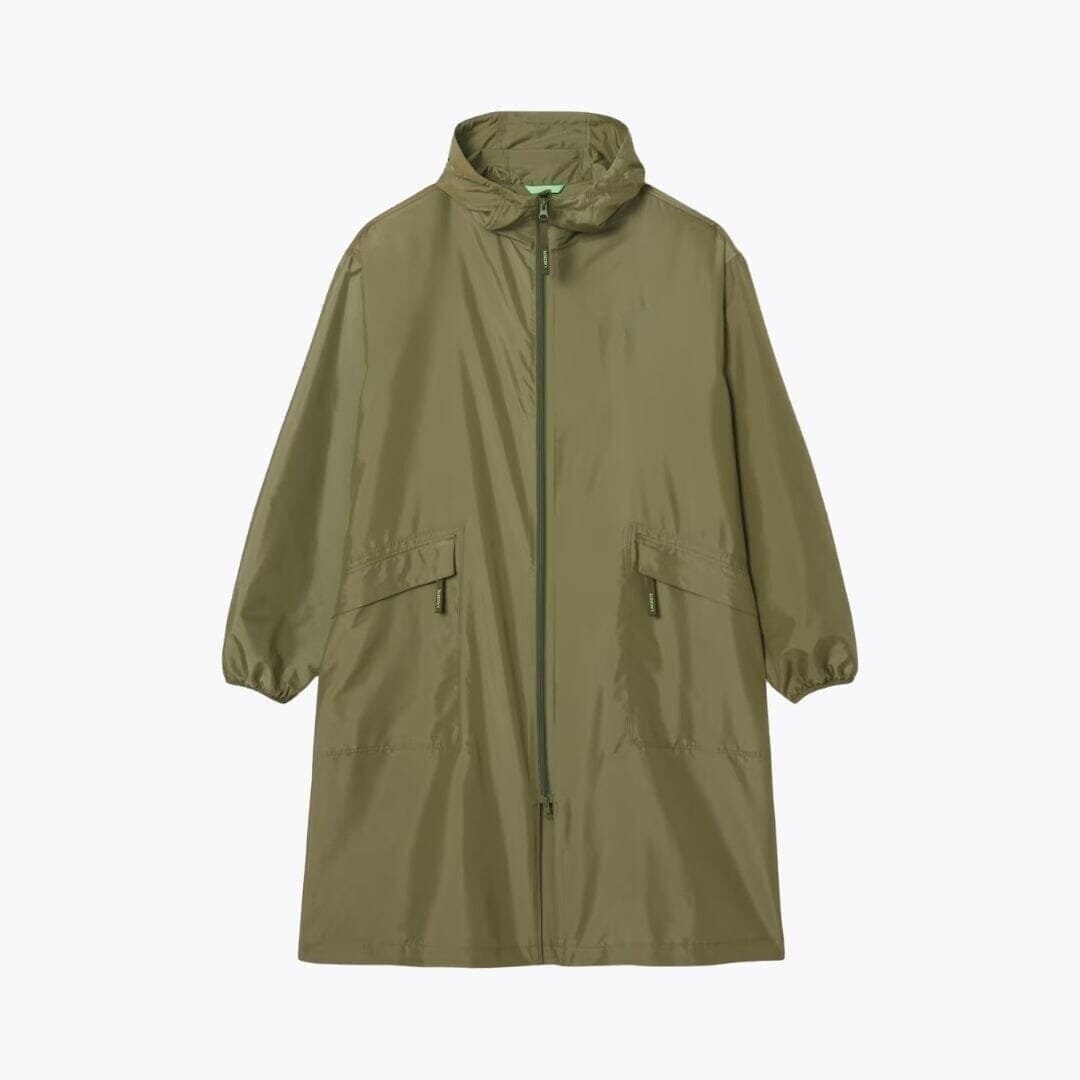 Long Packable Water-Repellent Parka