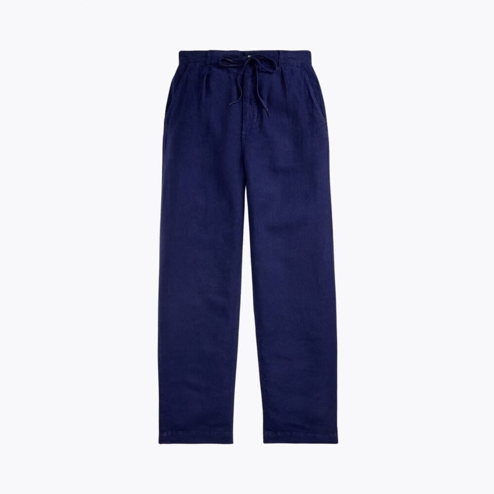 Lateef Relaxed Fit Linen-Trousers with Pleats