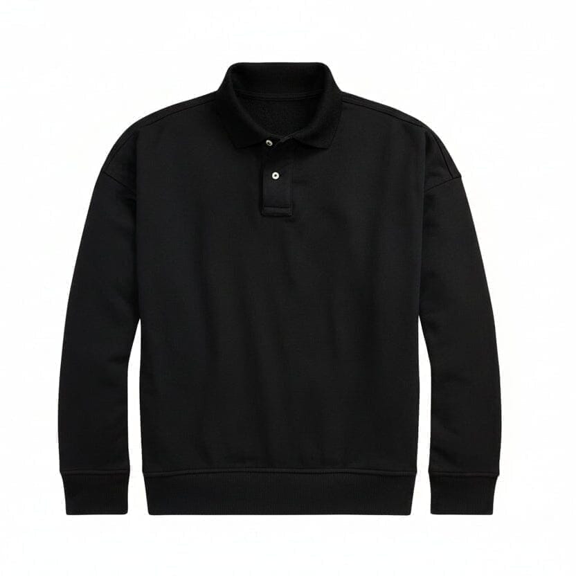 Logo Sweatshirt with Polo Collar