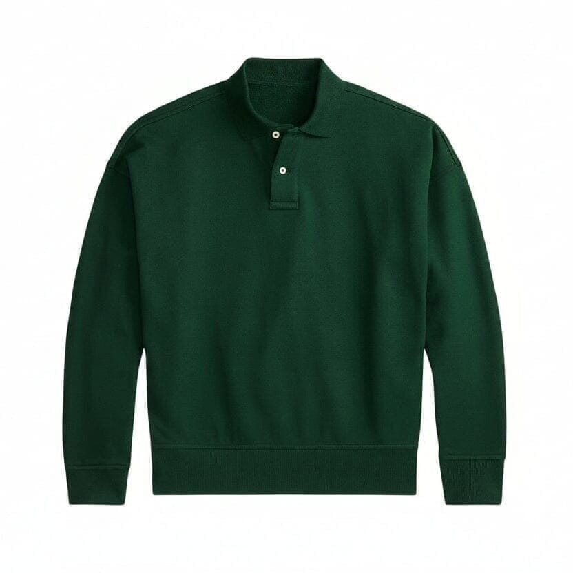 Logo Sweatshirt with Polo Collar