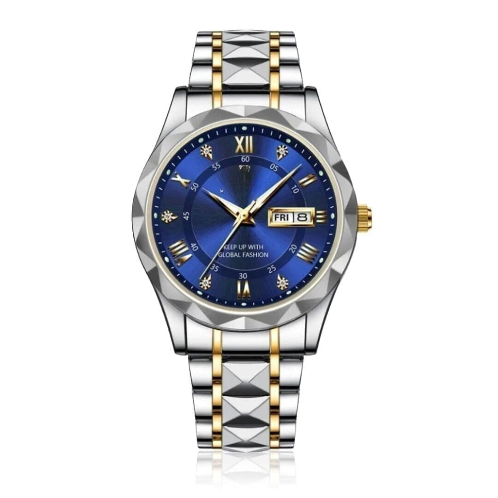 Luminous Steel 40mm Men's Watch - Waterproof | Stainless Steel