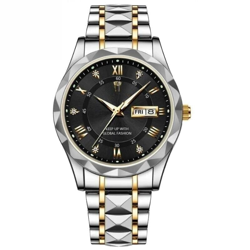 Luminous Steel 40mm Men's Watch - Waterproof | Stainless Steel
