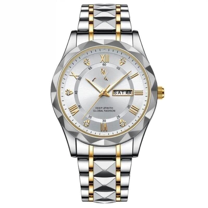 Luminous Steel 40mm Men's Watch - Waterproof | Stainless Steel