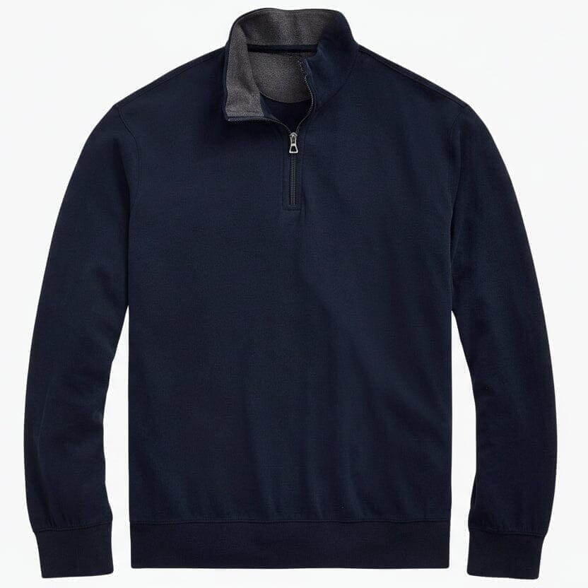 Luxury Jersey Half-Zip-Sweater with Quarter-Zipper
